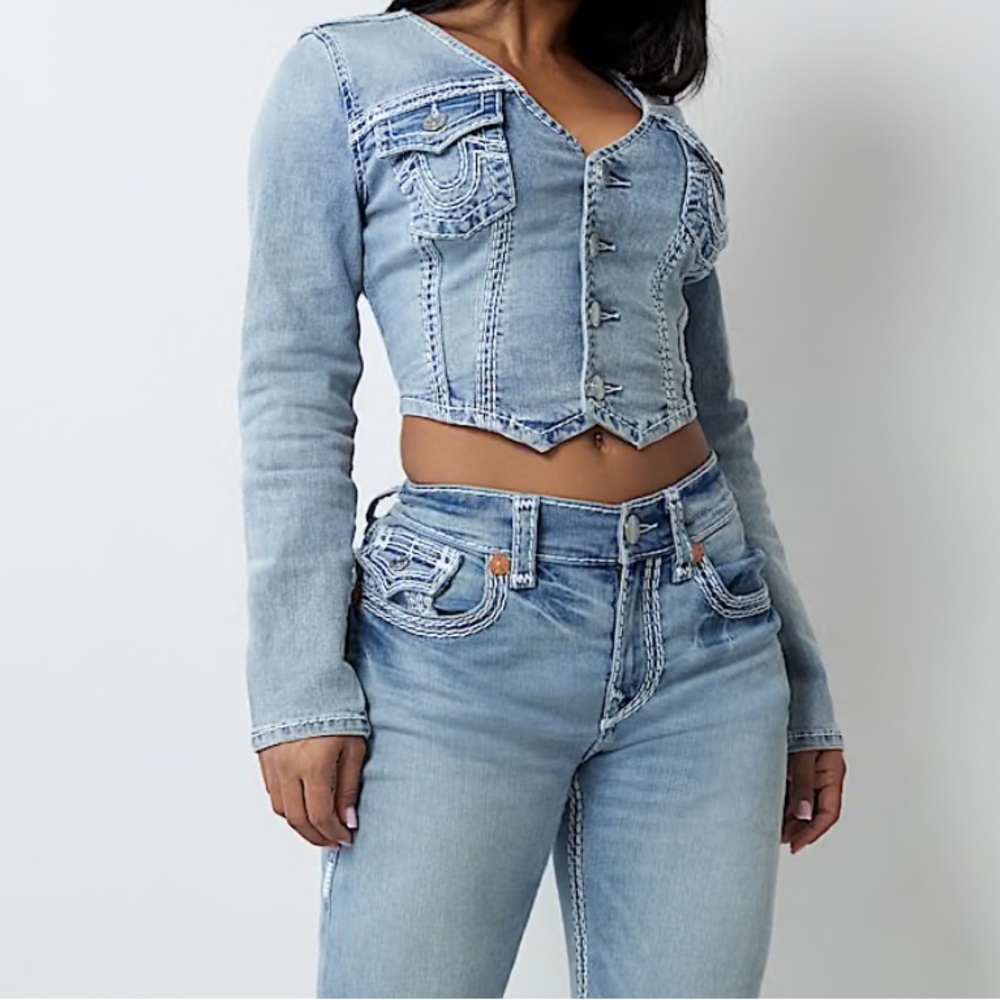 DENIM SUPER QT LONG SLEEVE TOP